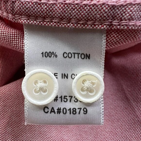 Nantucket Whaler Button Down Shirt Men’s Size XL Salmon Pink Embroidered Patch - Picture 4 of 13